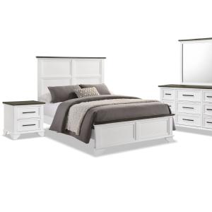 Abigail 6-Piece Queen Bedroom Package - White and Grey Outlet New Arrival