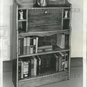 1955 Press Photo Bookcase Hide-A-Desk - RRW46153 Buy Cheap For Cheap