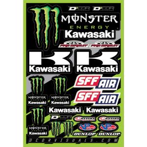 D'Cor Visuals Monster Kawasaki Decal Sheet #40-20-116 Outlet Largest Supplier
