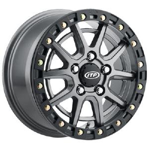5/4.5 (5/114.3) ITP SD10 Beadlock Wheel 15x7 6.0   1.0 Grey/Black Ring#1522850708B View