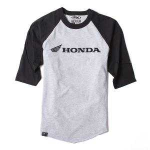 HONDA MEN'S BASEBALL SHIRT / HEATHER GRAY-BLACK (M)#17-87322 Cheap Low Shipping Fee