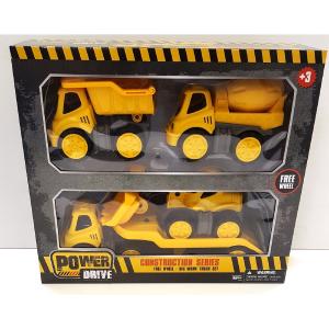 POWER DRIVE CONSTRUCTION SERIES 4 PIECE BIG WORK TRUCK SET Get To Buy