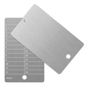 ArlinaL Stainless Steel Seed Key Phrase Backup - 2 Engraving Plates Quality Free Shipping For Sale