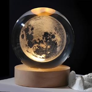 3D Crystal Ball Moon LED Night Light Outlet Factory Outlet