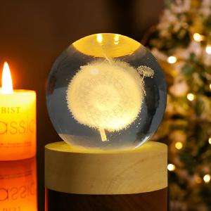 3D Crystal Ball Dandelion LED Night Light Clearance Deals