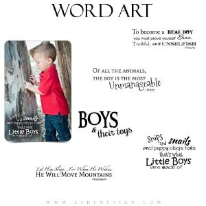 Boy Word Art Quotes - Snips & Snails Clearance Clearance