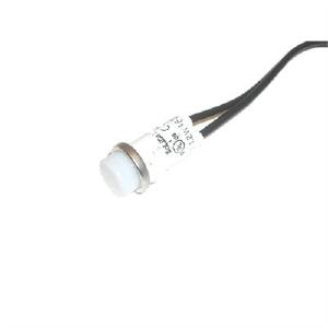 125VAC Neon Indicator Light, 6" Leads,  High lens  - White (11-2354) Very Cheap