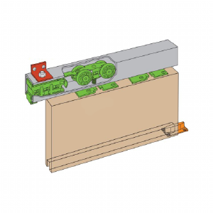 Henderson Husky Schuifdeurset - 1800mm rail - Blank Staal - Wand- of plafondmontage - Enkele deur - Deurophanging opbouw Real Sale Online