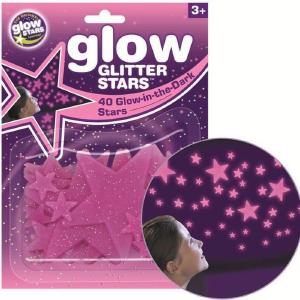 THE ORIGINAL GLOW STARS GLITTER STARS 40 PIECE MOON & STARS Nicekicks