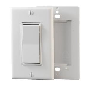 WWS2-EN3: Wireless Wall Switch with barrier and faceplate 902MHz white High Quality Cheap Pice