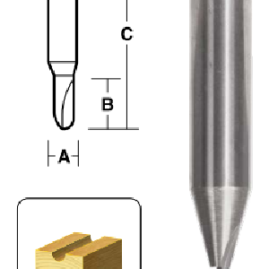 Tungsten Tipped Round Nose Veining Router Bit - 1/4" Shank 2025 Unisex Cheap Pice