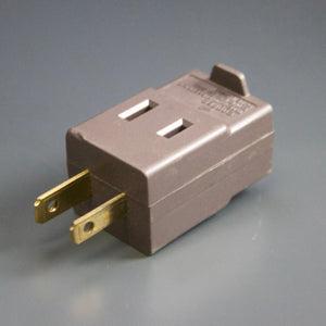 15-amp 2-Prong Cube Tap Splitter Brown Free Shipping Deals