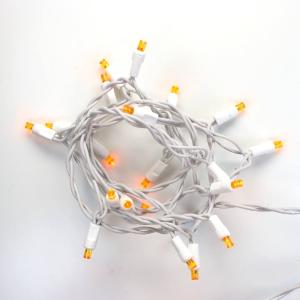 20-light Orange LED Craft Lights, White Wire Clearance Choice