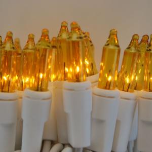 100-bulb Yellow Mini Lights, 2.5" Spacing, White Wire Recommend Cheap Pice