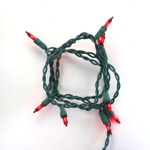 10-bulb Red Glass Craft Lights, Green Wire Top Quality Sale Online