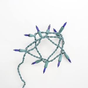 10-bulb Blue Glass Craft Lights, Green Wire Cheap Sale Shop