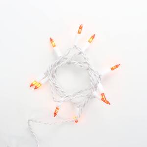 10-bulb Orange Glass Craft Lights, White Wire Pay With Visa Cheap Pice