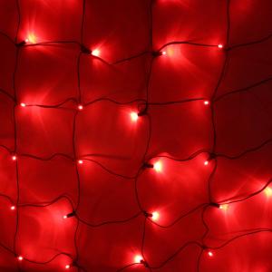 150-bulb Red Net Lights, Green Wire Clearance Fast Delivery