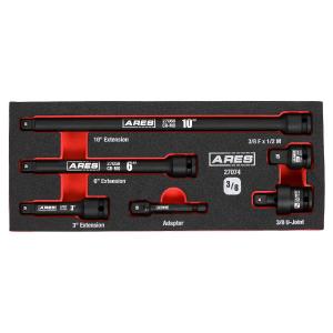 ARES 27074 - 6-Piece 3/8-Inch Drive Impact Socket Accessories Set Low Cost Sale Online