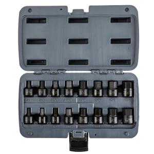 ARES 23021 - 16-Piece Stubby Impact SAE and Metric Hex Bit Socket Set Countdown Package