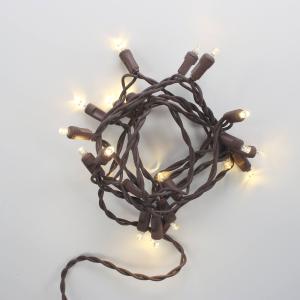 20-light Warm White LED Craft Lights, Brown Wire Clearance From China