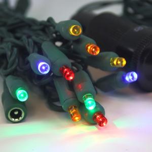 12 Volt LED Light Set Multicolor on Green Wire Cheap Outlet Store
