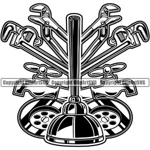 Plumber Life Quote Pipe Service Repair Plumbing Work Kitchen Professional Tool Set Design Element Repairman Handyman Equipment Drain House Water Maintenance Bathroom Clipart SVG Free Shipping Genuine