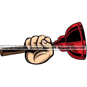 Plumber Pipe Repair Service Plumbing Hand Power Work Kitchen Professional Tool White Background Design Element Repairman Handyman Equipment Drain House Water Maintenance Bathroom Clipart SVG Clearance Online Online