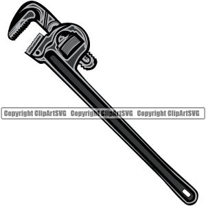 Plumber Pipe Wrench Repair Service Tool Plumbing Work Kitchen Professional Vector Repairman Handyman Design Element Equipment Drain House Water Maintenance Bathroom Clipart SVG Very Cheap Sale Online