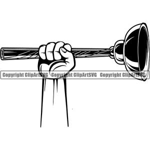 Plumbing Plumber Pipe Repair Service Plunger ClipArt SVG Discount Shop For