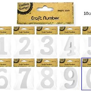 10cm White Wooden Numbers "0"-"9" Discount Free Shipping