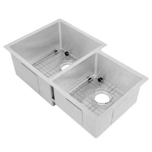 ZLINE 32"  Undermount Double Bowl Sink, Dura Snow Stainless, SRDR-32S Cheap Original