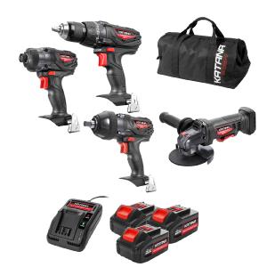 Katana by Kincrome 18V Cordless Drill, Rattle Gun, Grinder and Impact Driver Kit Reliable Cheap Online