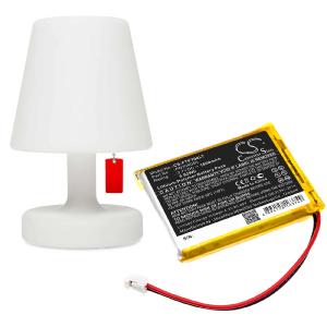 3.7V, Li-Polymer, 1600mAh, Led Desk Lamp battery fits Fatboy, Pn704050, Edison The Petit, Led Table Lamp Edison, 5.92Wh Pay With Paypal Cheap Pice