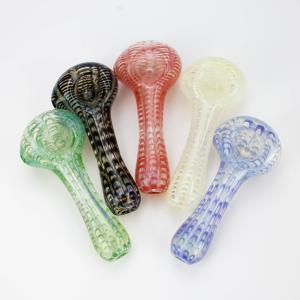 4 inch Iridescent Worked Hand Pipe [GXY021] Cheap The Cheapest