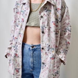 Wallpaper Floral Chore Coat Clearance Clearance