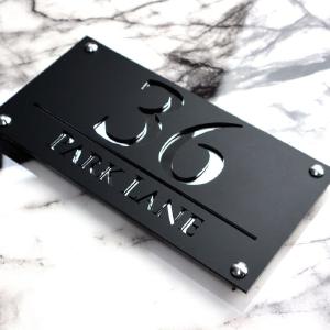Black and Silver Home Address Plate Reliable Cheap Online