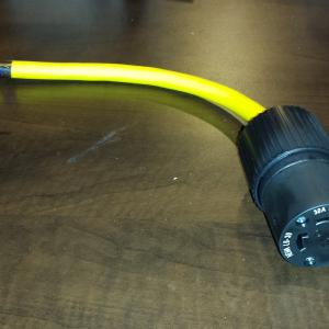 Adapter #1 20amp 12ga. 5-15 Plug to L6-30 socket Adapter 1ft. Free Shipping Classic