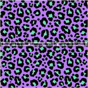 Leopard Leopards Seamless Pattern Safari Jungle SkuBlue Purple Fur Texture Designer Animal Print Luxury Logo Symbol Clipart SVG Fashionable Sale Online