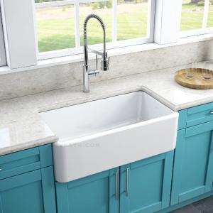 Latoscana 33 Reversible Fireclay Sink Model LFS3318W Real Online