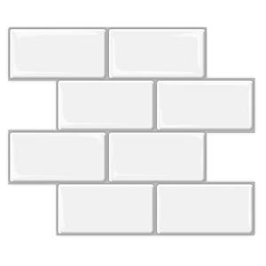 Peel and Stick Backsplash, 14x12 Subway Tiles, Faux Ceramic Tiles (10 Tiles, Thicker Version) Cheap Sale Sale