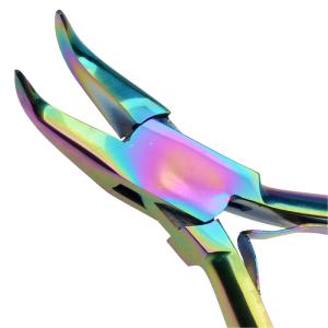 Chroma Series, Bent Nose Pliers with Rainbow Titanium Coating (1 Piece) Store With Big Discount