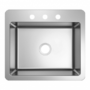 IPT 8 GAUGE DUAL MOUNT 25 IN. R22 SINGLE BOWL SINK T-DUA2522SB-R Visit New For Sale