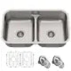 IPT Undermount 18-Gauge Stainless Steel 32 in. 0-Hole 50/50 Double Bowl Kitchen Sink T-3218LD Clearance Fashionable