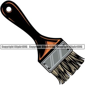 Painting Renovation Paint Brush Color Design Element White Background House Home Improvement Wall Room Painter Repair Renovating Service Work Worker Painter DIY Art Logo Clipart SVG The Cheapest Cheap Pice