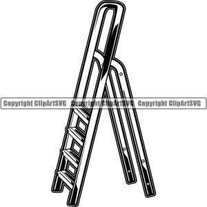 Painting Service Painter Paint Step Ladder ClipArt SVG Cheap Low Pice