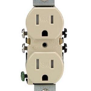 Leviton W5320-T0I Tamper & Weather Resistant Receptacle, 15 Amp, Ivory Clearance Fast Delivery