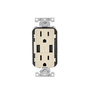 Leviton R08-T5632-0BT USB Charger & Decora Tamper Resistant Receptacle Free Shipping Buy