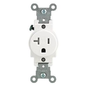 Leviton T5020-0WS Single Power Tamper Resistant Receptacle, 20 Amp Sast Online