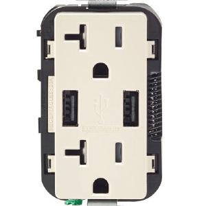 Leviton T5832-T Decora Receptacle & USB Charger, 20 Amp, 125 Volts Buy Cheap New